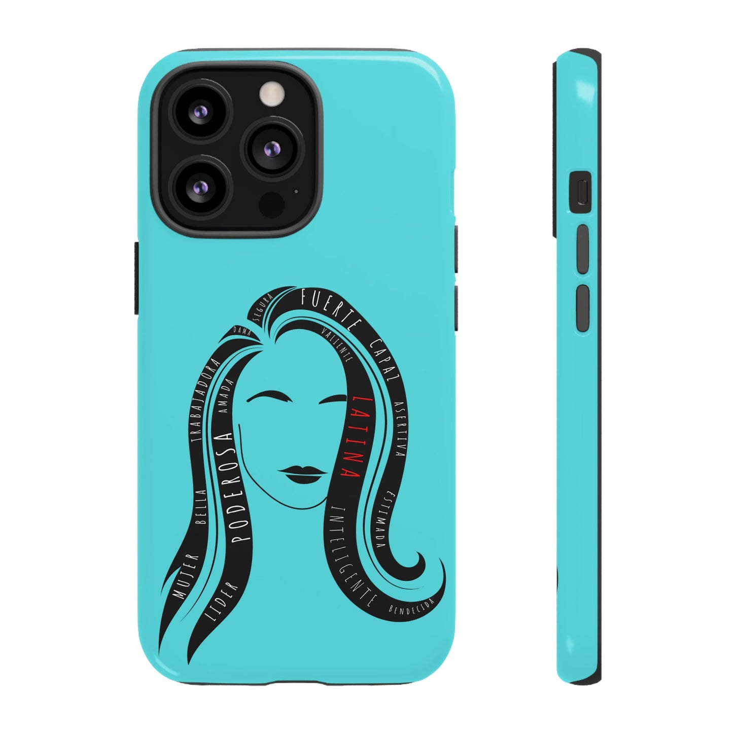 Blue Fuerza Latina Tough Phone Case | Latina Empowerment Protective Cover