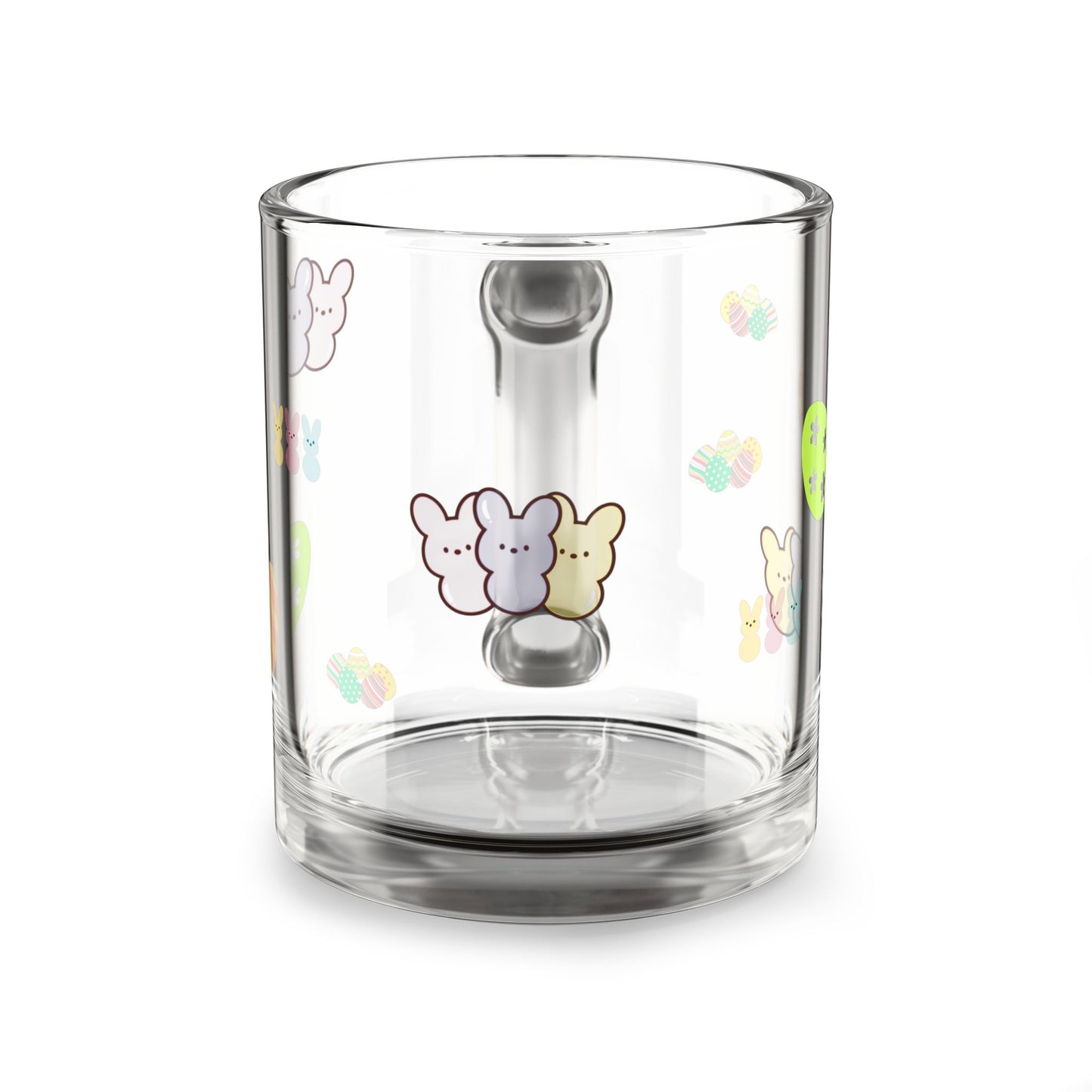Cute Easter Bunny Glass Mug, 10oz - Spring Drinkware for Kids, Perfect Gift for Easter, Holiday Coffee Mug, Decorative Kitchen Decor