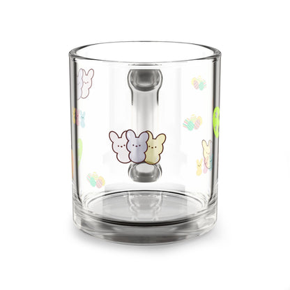 Cute Easter Bunny Glass Mug, 10oz - Spring Drinkware for Kids, Perfect Gift for Easter, Holiday Coffee Mug, Decorative Kitchen Decor