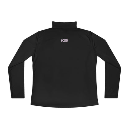 iGB Fits Ladies Quarter-Zip Pullover | Cozy, Stylish Activewear for All Seasons, Perfect for Workouts, Casual Outings, Gift for Her, Marathon Gear