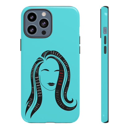 Blue Fuerza Latina Tough Phone Case | Latina Empowerment Protective Cover