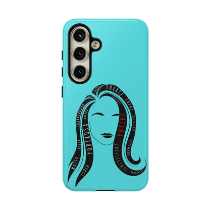 Blue Fuerza Latina Tough Phone Case | Latina Empowerment Protective Cover