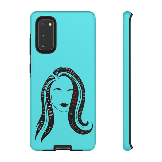 Blue Fuerza Latina Tough Phone Case | Latina Empowerment Protective Cover