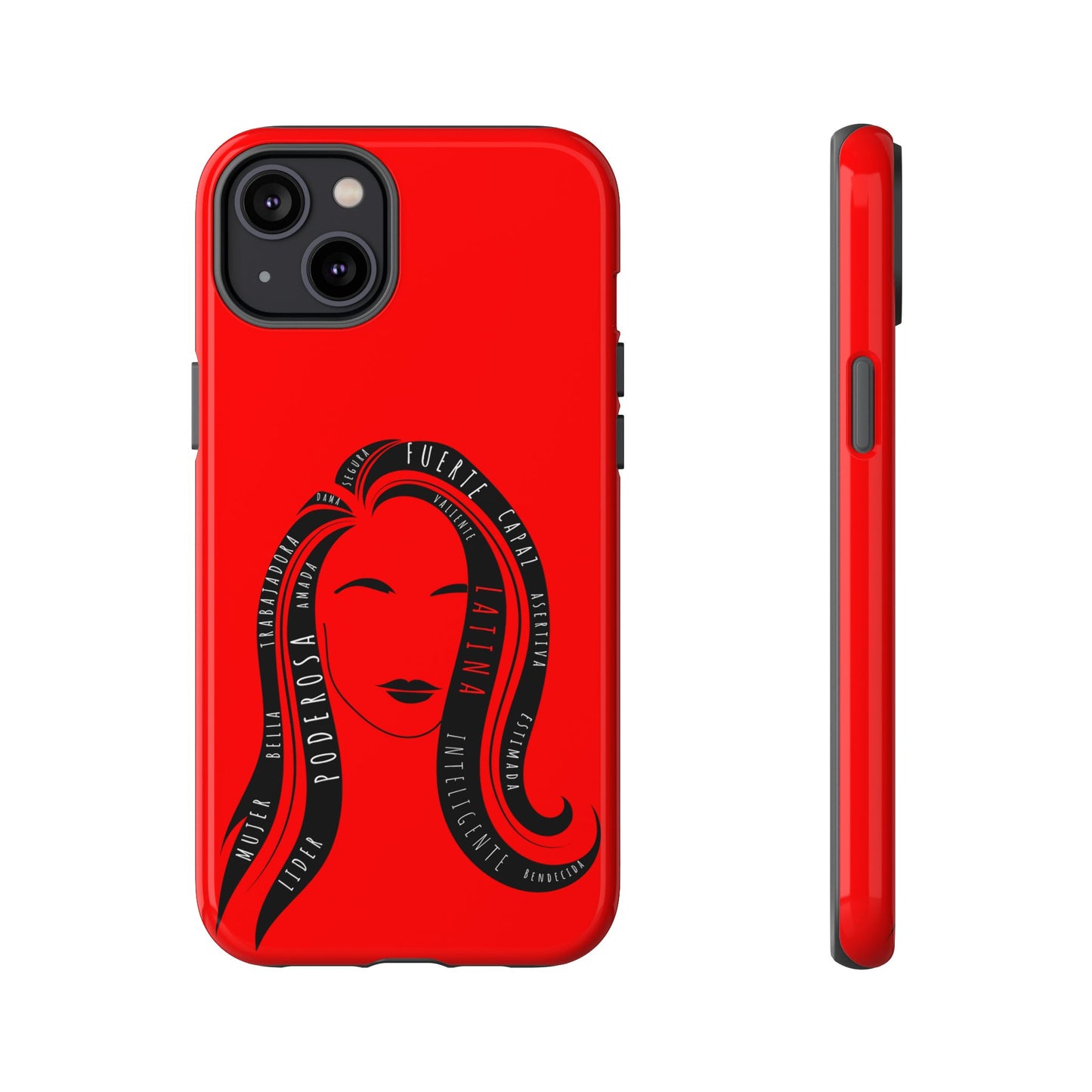 Red Fuerza Latina Tough Phone Case | Latina Empowerment Protective Cover