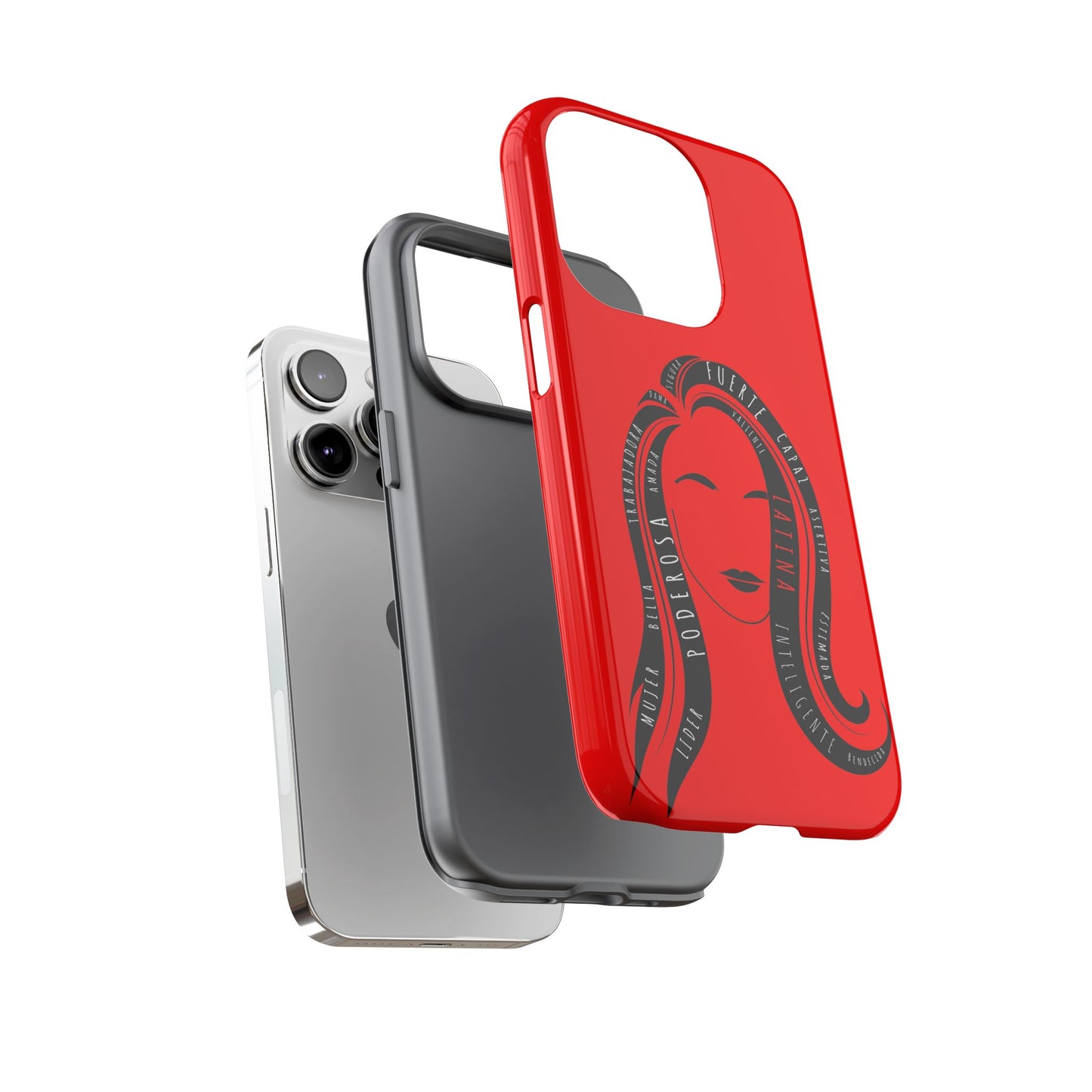 Red Fuerza Latina Tough Phone Case | Latina Empowerment Protective Cover