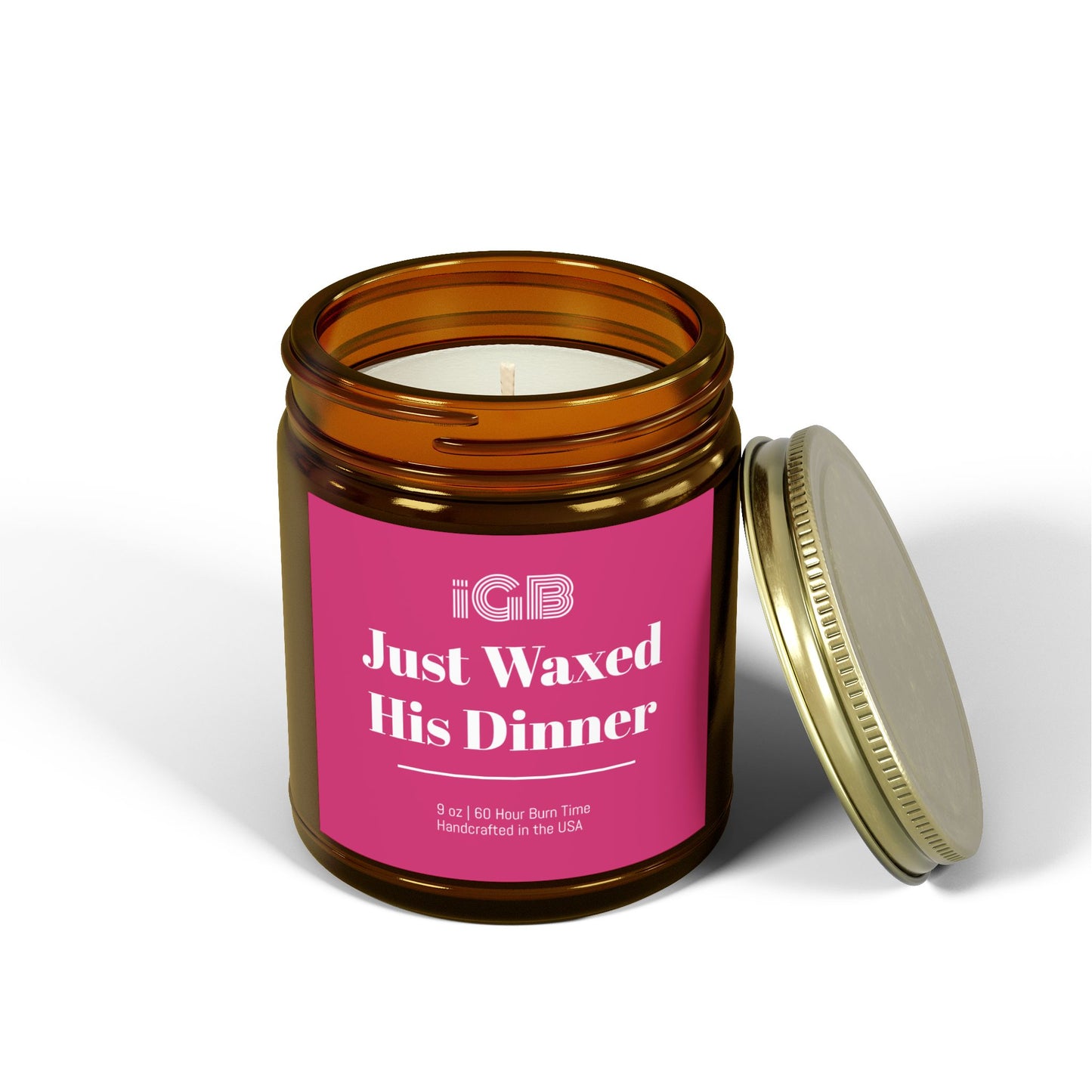 Just Waxed His Dinner Candle, Cozy Home Decor, Gift for Her, Aromatherapy, Seasonal fall Candle