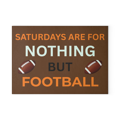 Football-Themed Glass Cutting Board, Perfect for Game Day Cooking, Kitchen Decor, Gift for Sports Fans, Kitchen Essentials
