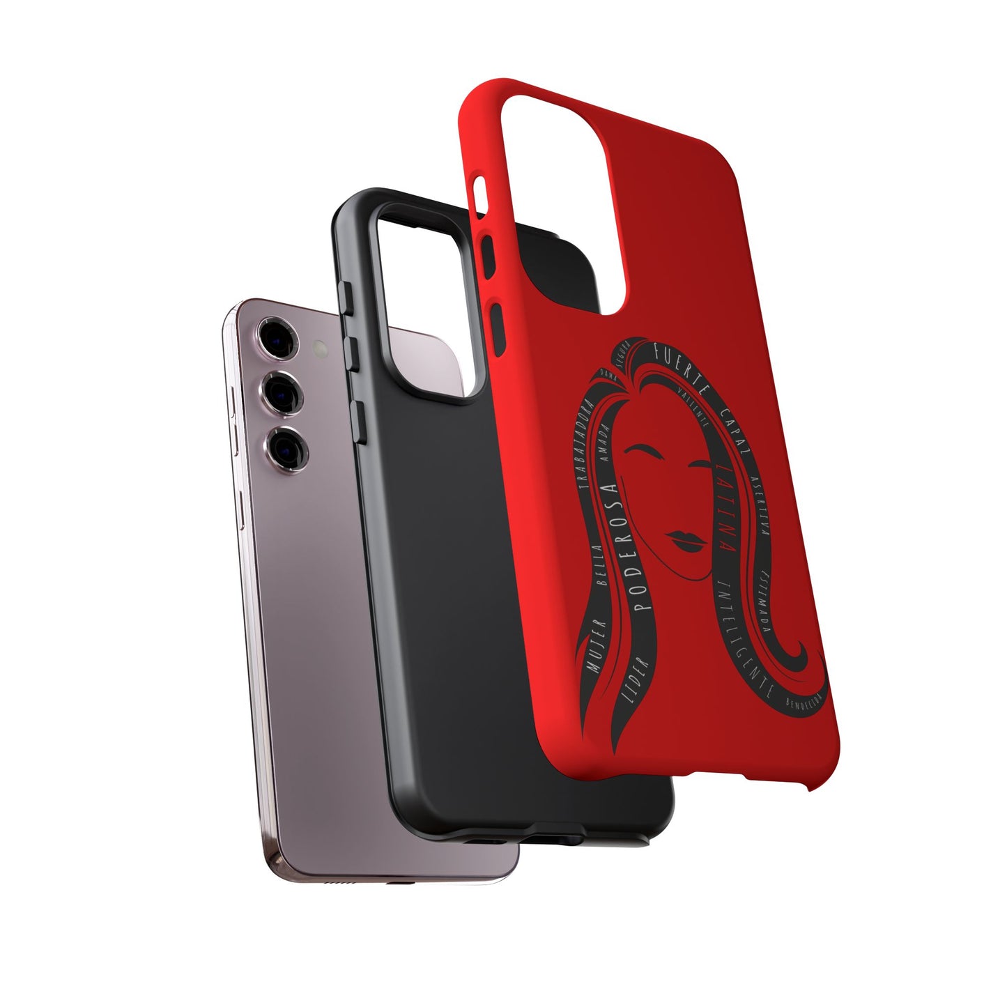 Red Fuerza Latina Tough Phone Case | Latina Empowerment Protective Cover