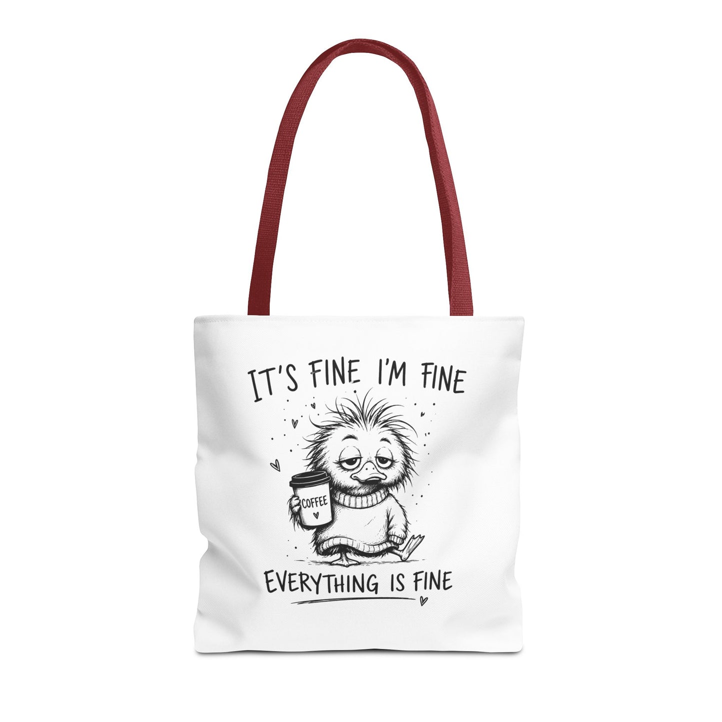 Everything is Fine Tote Bag | Canvas Carryall