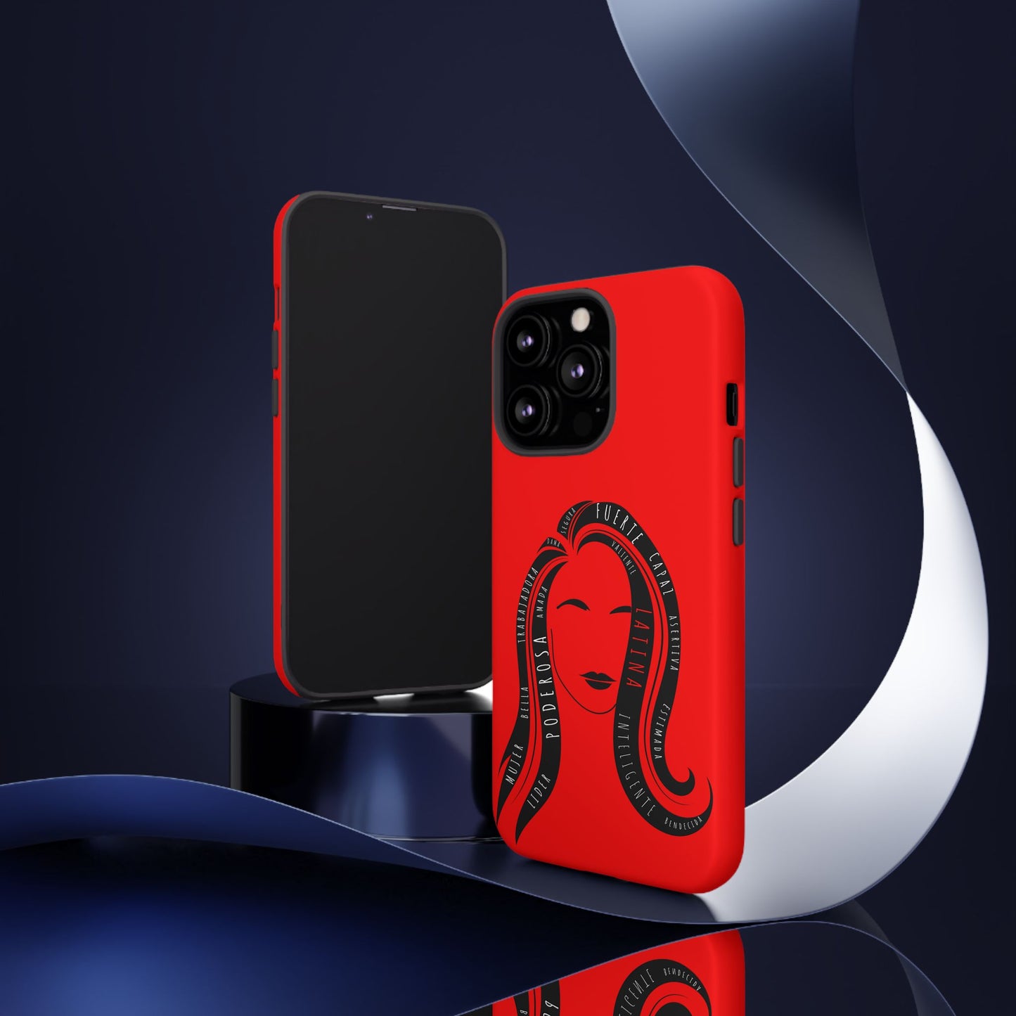 Red Fuerza Latina Tough Phone Case | Latina Empowerment Protective Cover