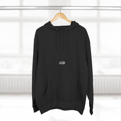 iGB Fits Cozy Three-Panel Fleece Hoodie, Casual Wear, Unisex Fashion, Gift for Her/Him, Fall/Winter Apparel, Comfortable Layering