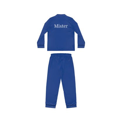 "Mr." Satin Blue Pajamas