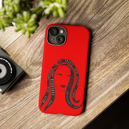 Red Fuerza Latina Tough Phone Case | Latina Empowerment Protective Cover