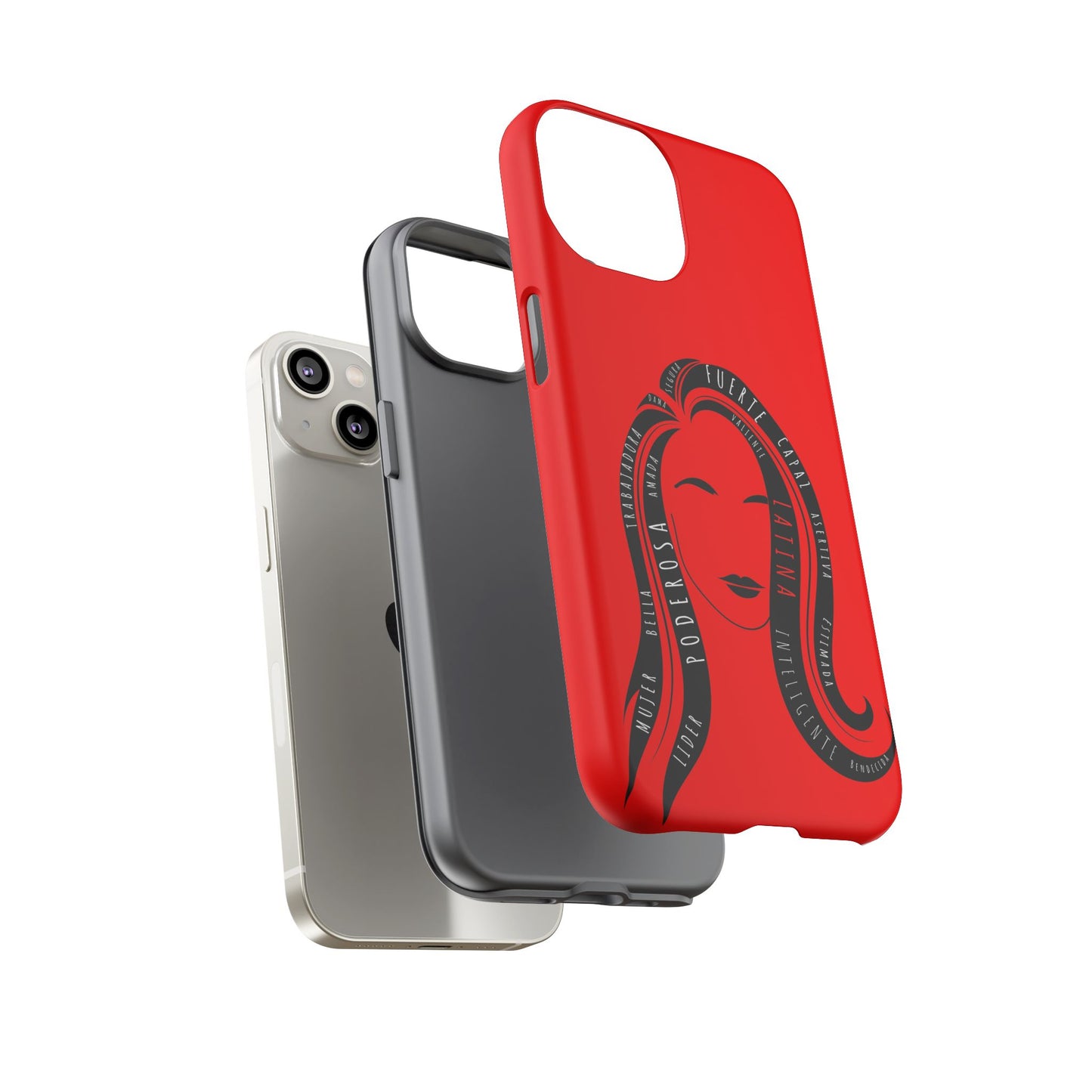 Red Fuerza Latina Tough Phone Case | Latina Empowerment Protective Cover