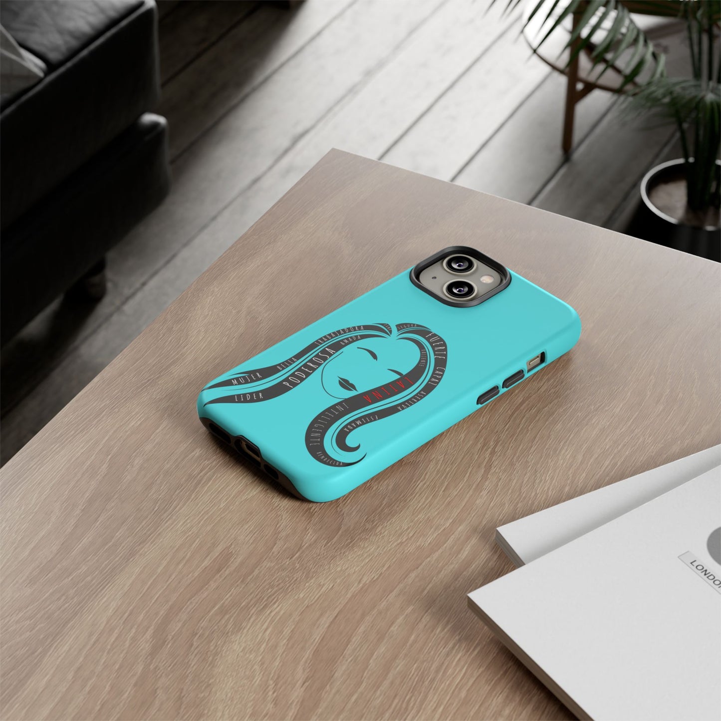 Blue Fuerza Latina Tough Phone Case | Latina Empowerment Protective Cover