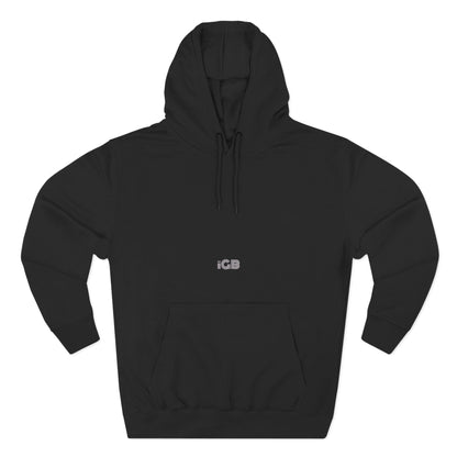 iGB Fits Cozy Three-Panel Fleece Hoodie, Casual Wear, Unisex Fashion, Gift for Her/Him, Fall/Winter Apparel, Comfortable Layering