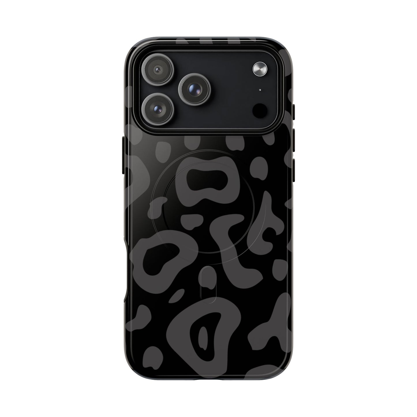 CNoir Savage MagSafe Phone Case — Black Leopard Pattern Tough Protective Cover
