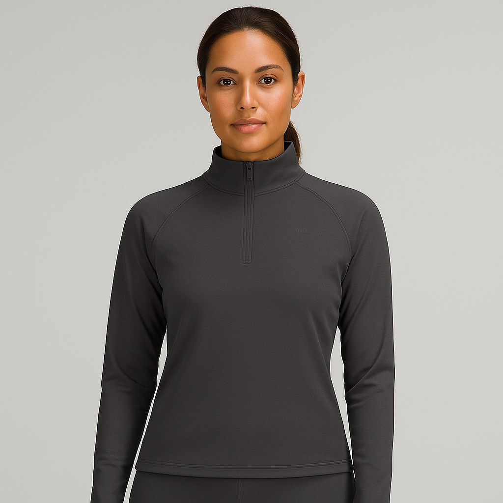 iGB Fits Ladies Quarter-Zip Pullover | Cozy, Stylish Activewear for All Seasons, Perfect for Workouts, Casual Outings, Gift for Her, Marathon Gear