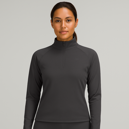 iGB Fits Ladies Quarter-Zip Pullover | Cozy, Stylish Activewear for All Seasons, Perfect for Workouts, Casual Outings, Gift for Her, Marathon Gear