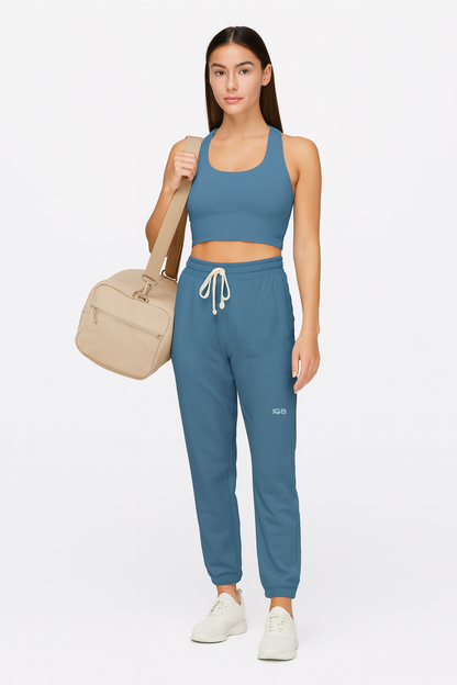 iGB Fits Cozy Unisex Garment-Dyed Fleece Sweatpants | Relaxed Lounge Wear for Home, Travel, Gifts, Special Occasions, Everyday Comfort