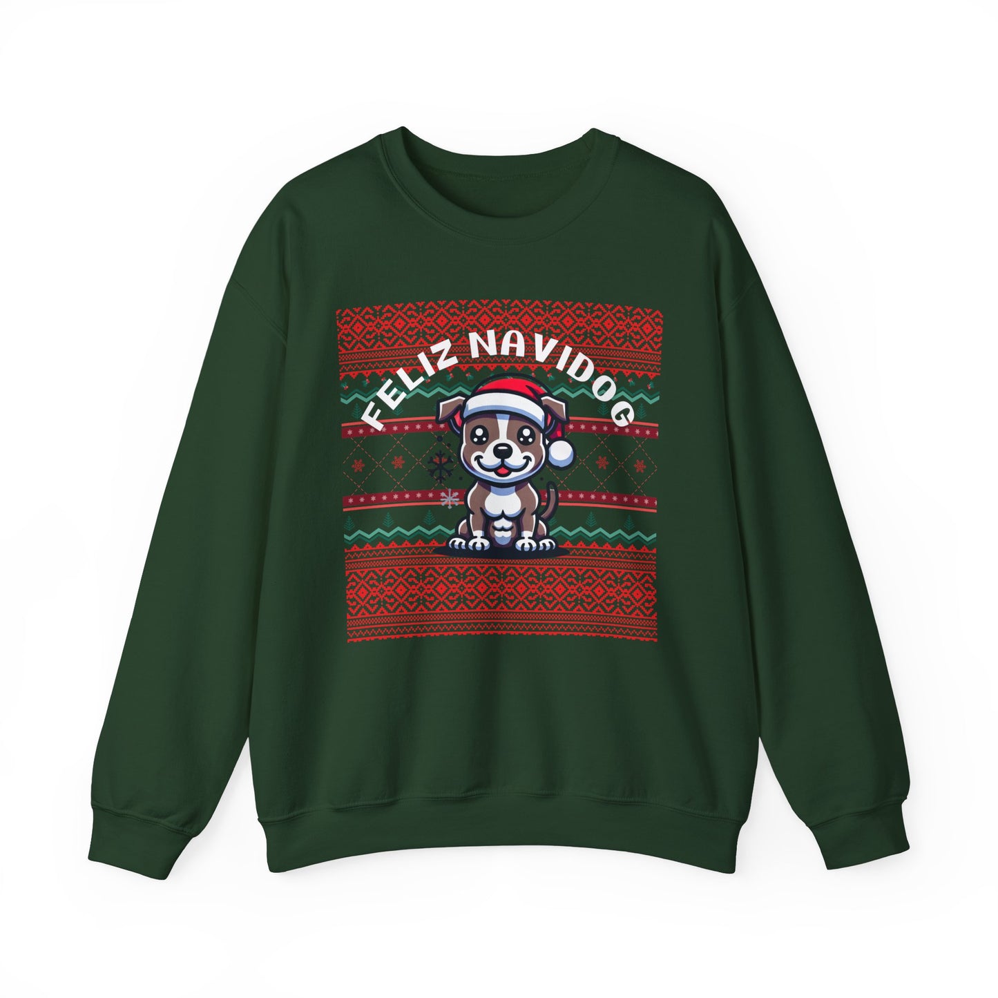 Feliz Navidog Ugly Christmas Sweater- Pitbull