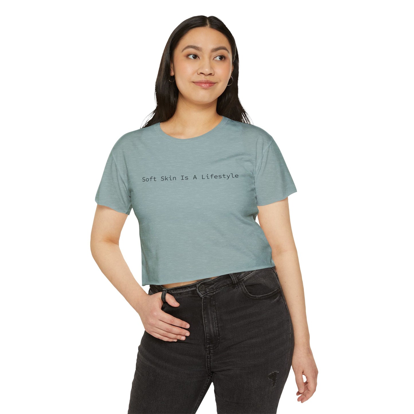 Soft Skin Is A Lifestyle™ Cropped Tee | Skincare & Esthetician Summer Top