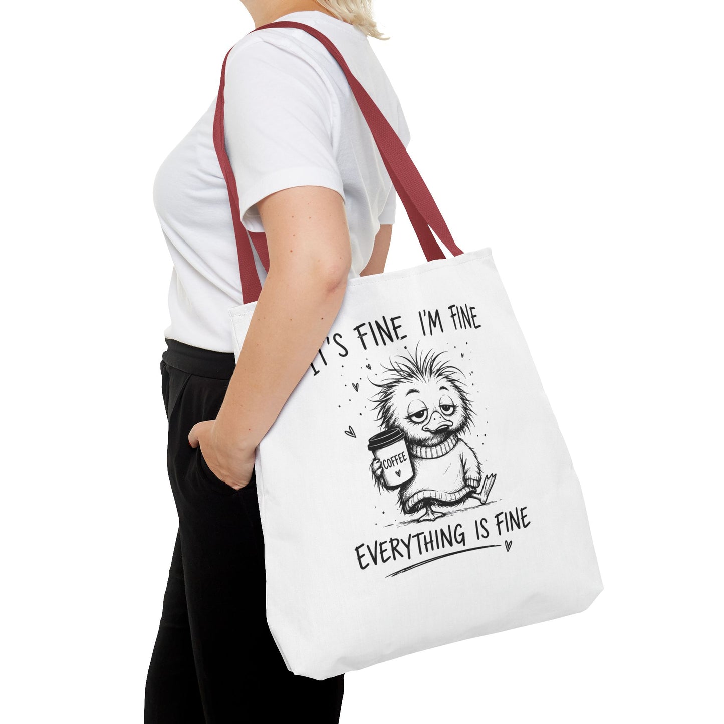 Everything is Fine Tote Bag | Canvas Carryall