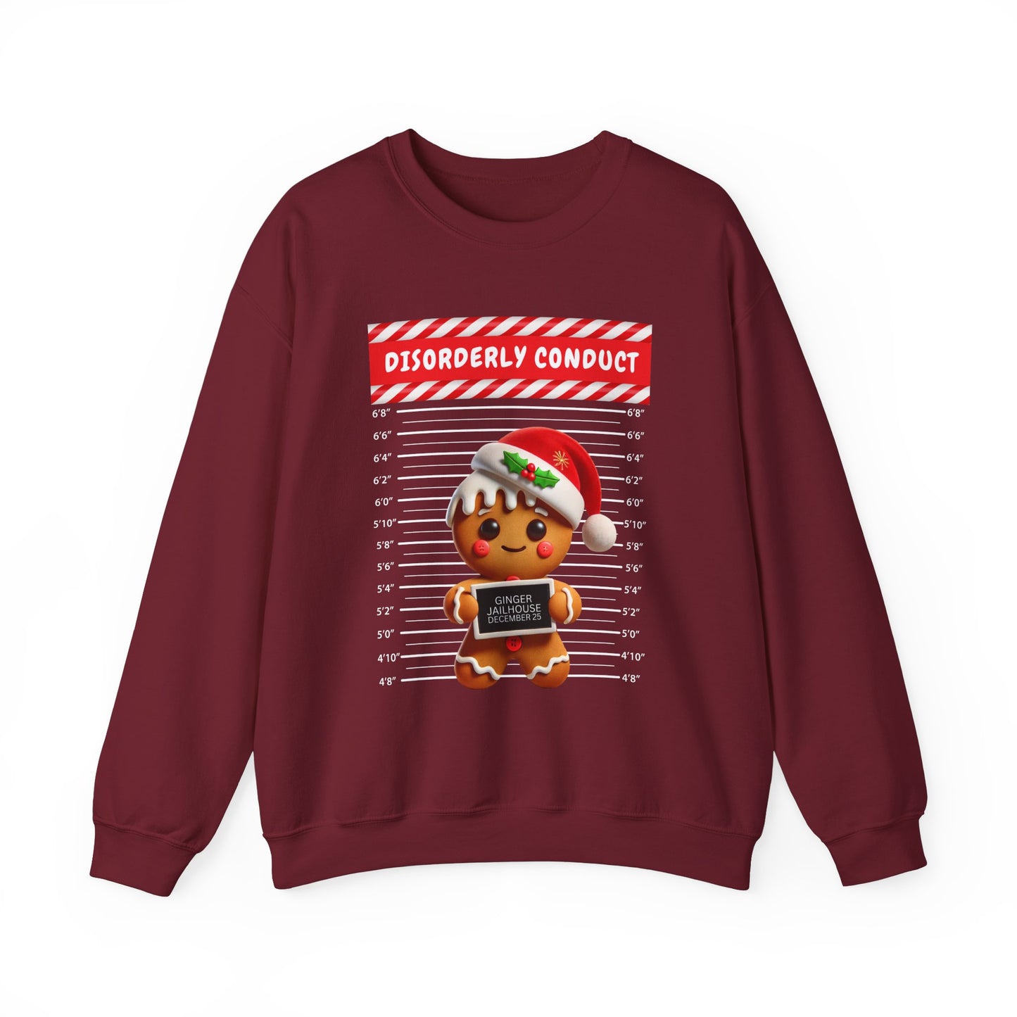 Gingerbread Mugshot Ugly Christmas Sweater