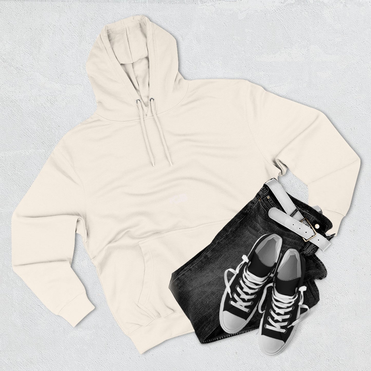 iGB Fits Cozy Three-Panel Fleece Hoodie, Casual Wear, Unisex Fashion, Gift for Her/Him, Fall/Winter Apparel, Comfortable Layering
