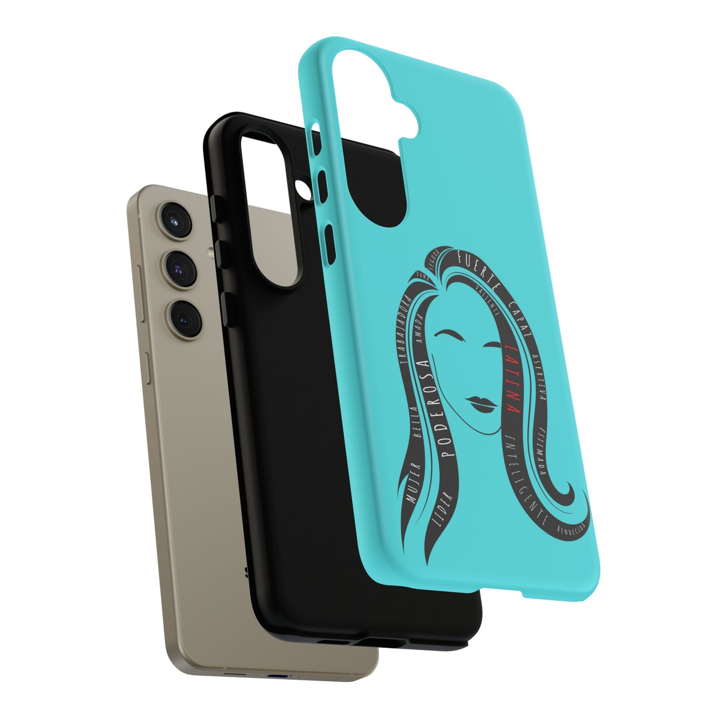 Blue Fuerza Latina Tough Phone Case | Latina Empowerment Protective Cover