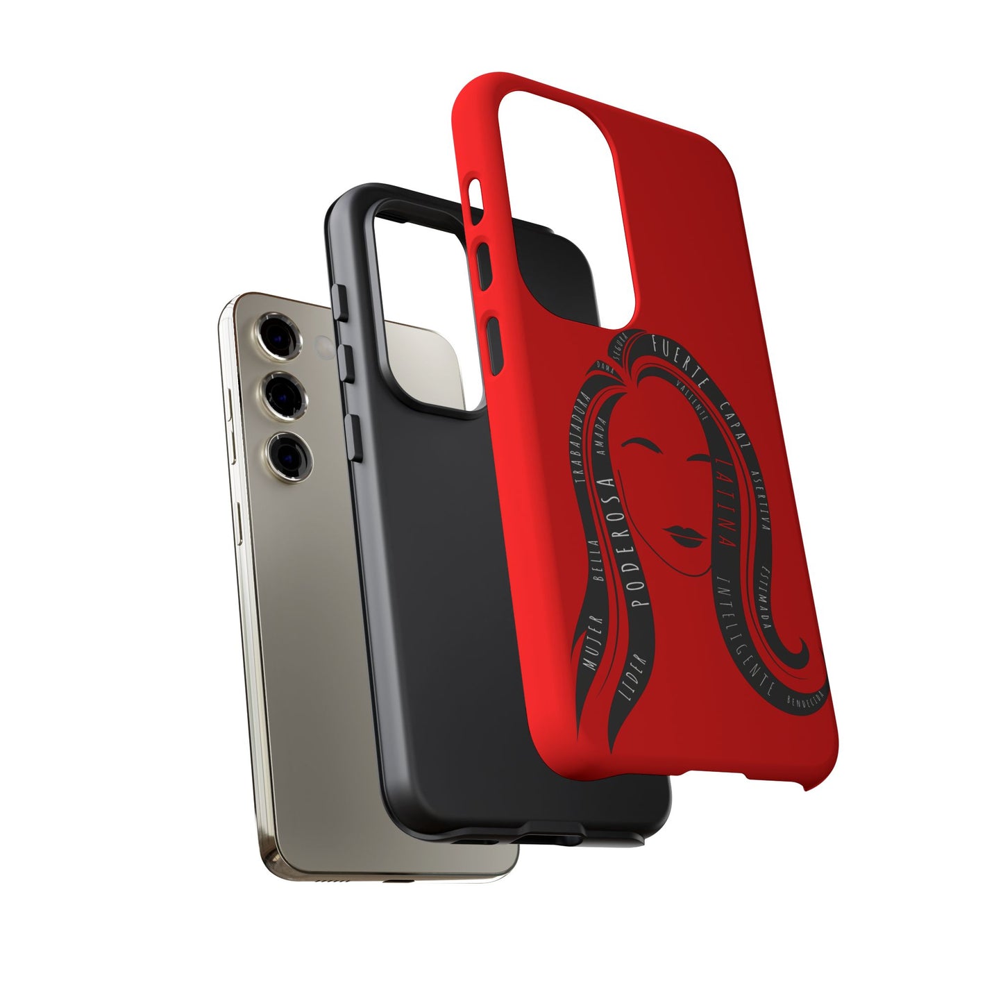 Red Fuerza Latina Tough Phone Case | Latina Empowerment Protective Cover