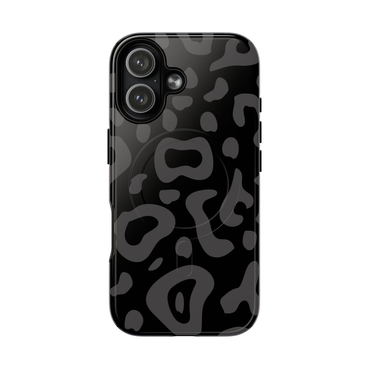 CNoir Savage MagSafe Phone Case — Black Leopard Pattern Tough Protective Cover