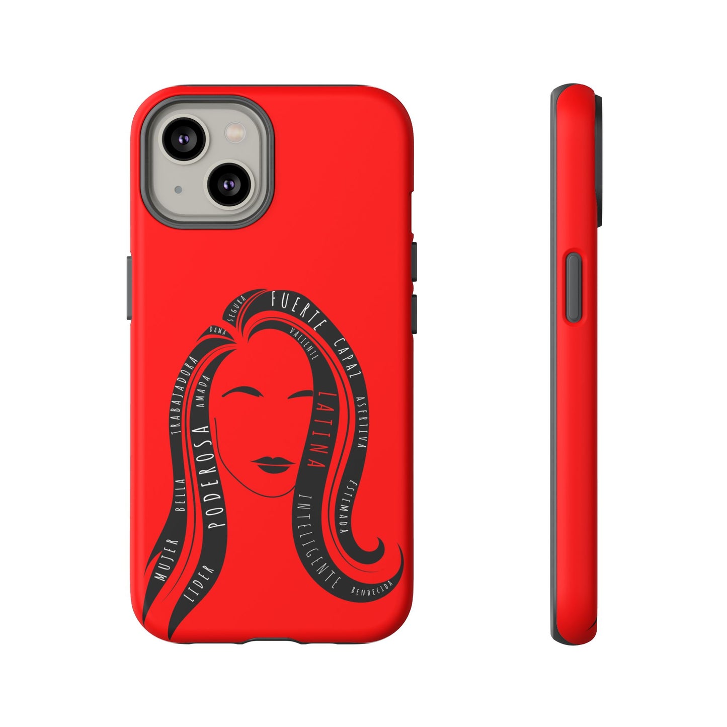 Red Fuerza Latina Tough Phone Case | Latina Empowerment Protective Cover