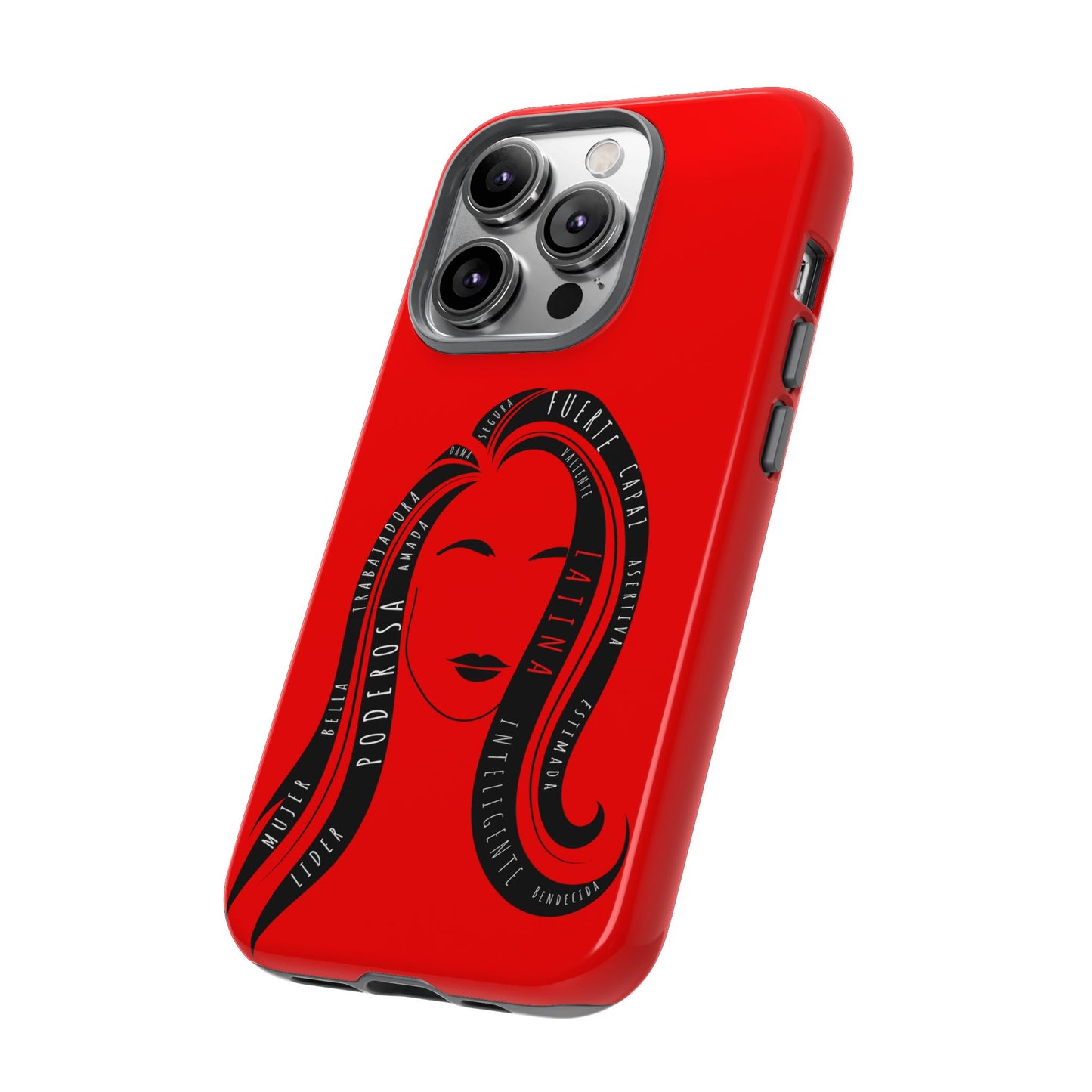 Red Fuerza Latina Tough Phone Case | Latina Empowerment Protective Cover