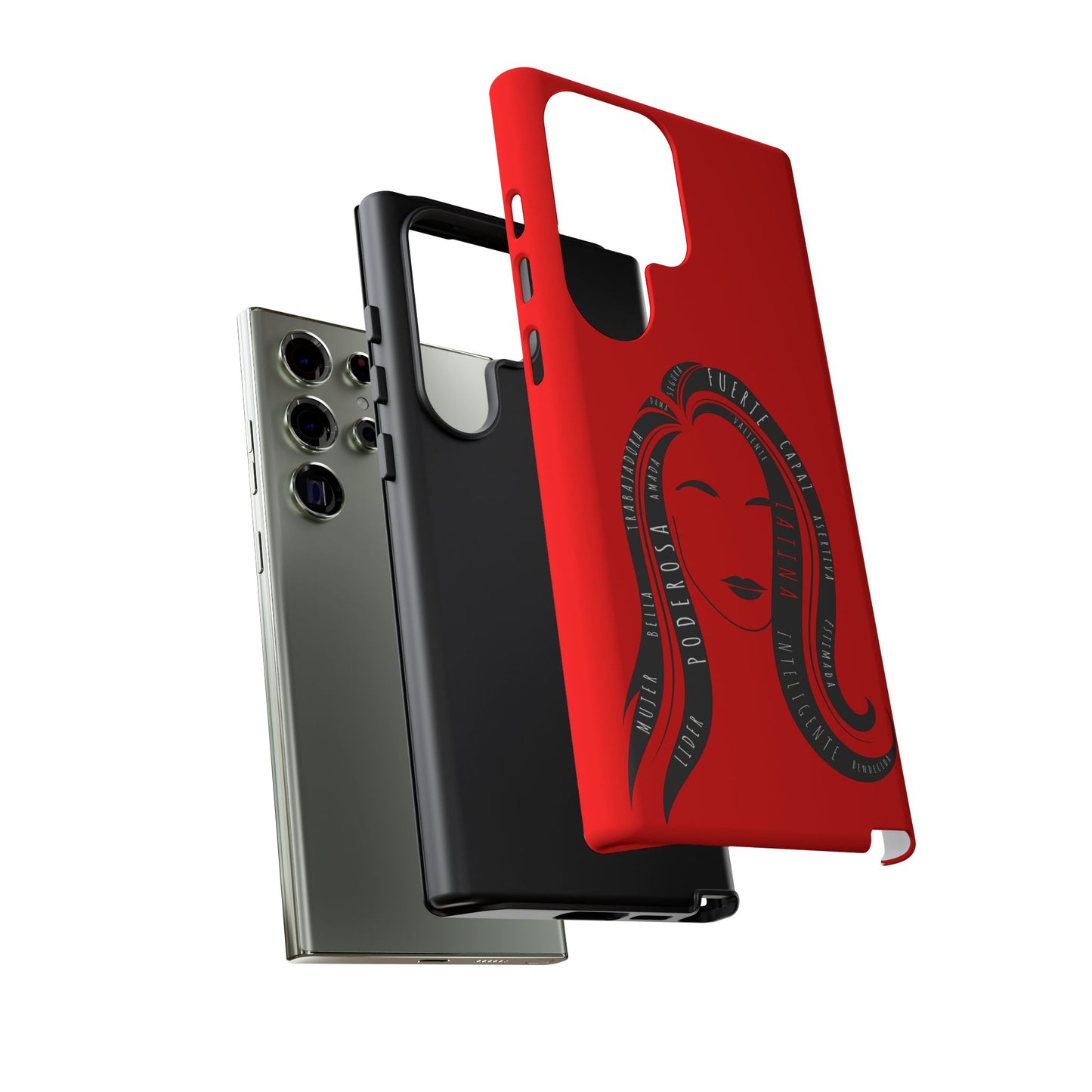 Red Fuerza Latina Tough Phone Case | Latina Empowerment Protective Cover