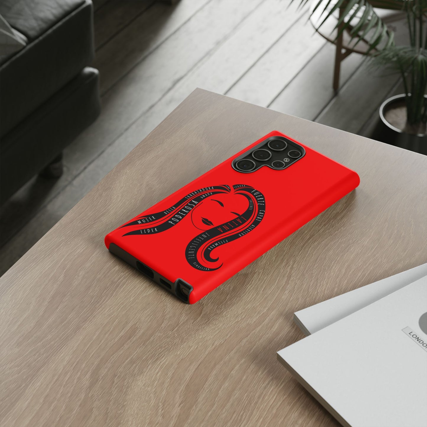 Red Fuerza Latina Tough Phone Case | Latina Empowerment Protective Cover