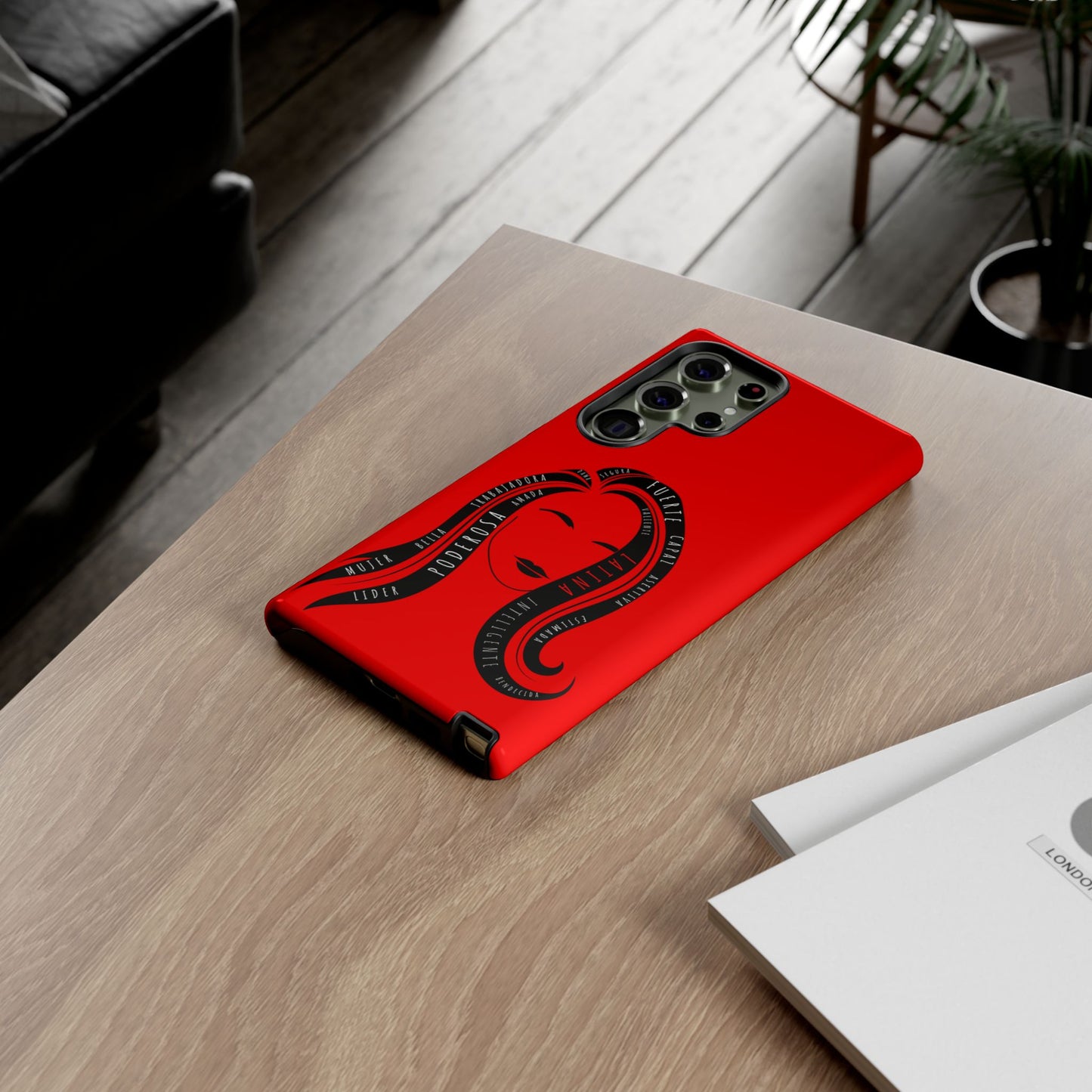 Red Fuerza Latina Tough Phone Case | Latina Empowerment Protective Cover