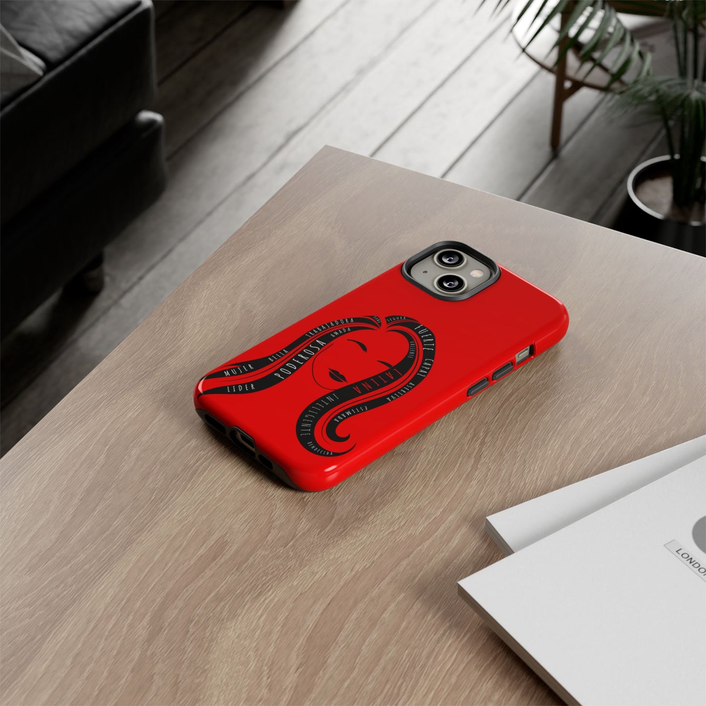 Red Fuerza Latina Tough Phone Case | Latina Empowerment Protective Cover