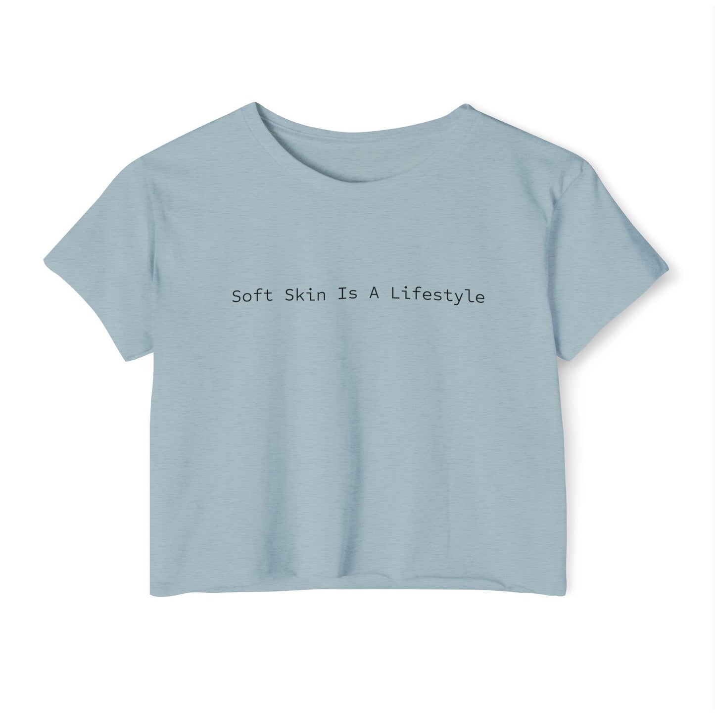Soft Skin Is A Lifestyle™ Cropped Tee | Skincare & Esthetician Summer Top