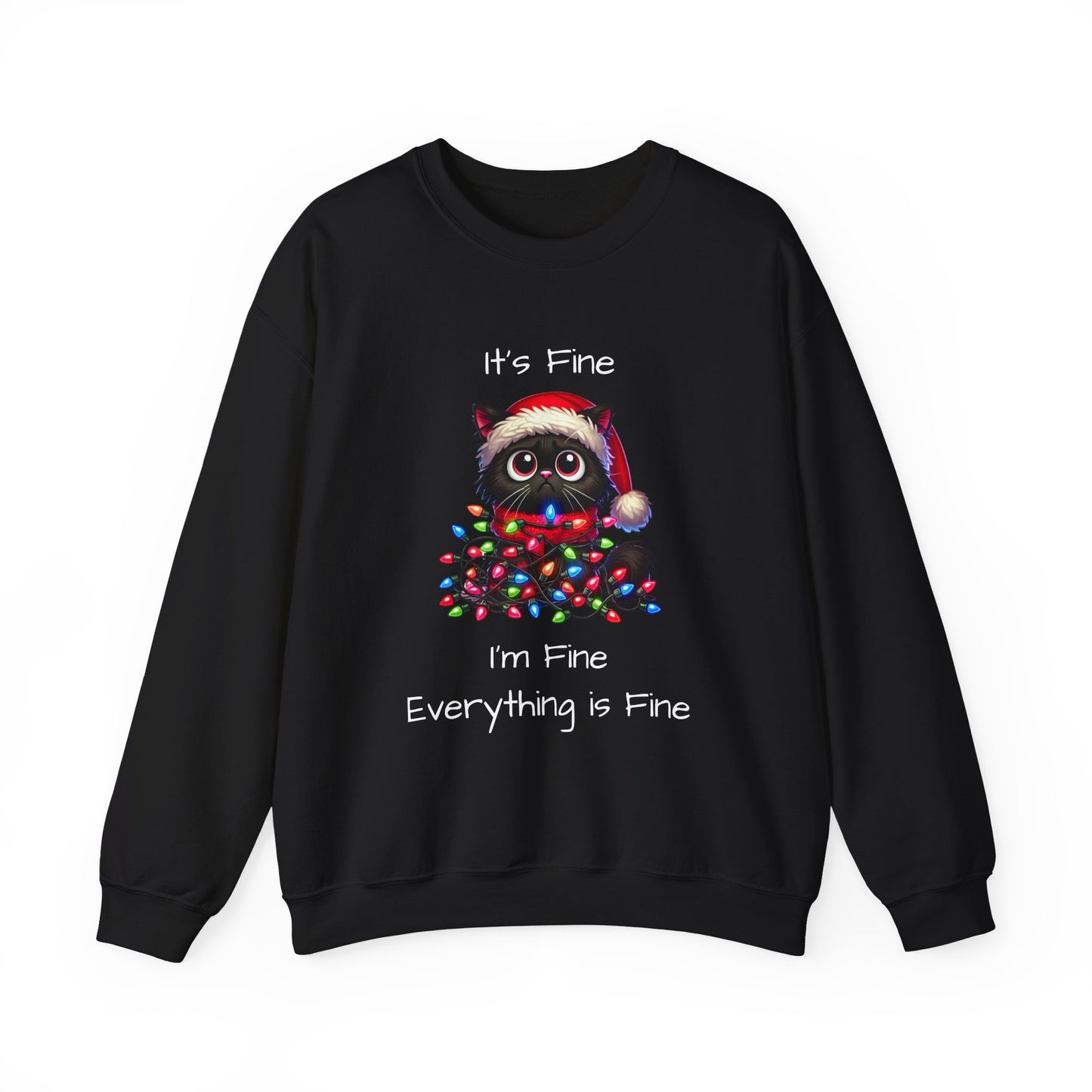 Everything is Fine Naughty Kitty Ugly Christmas Sweater