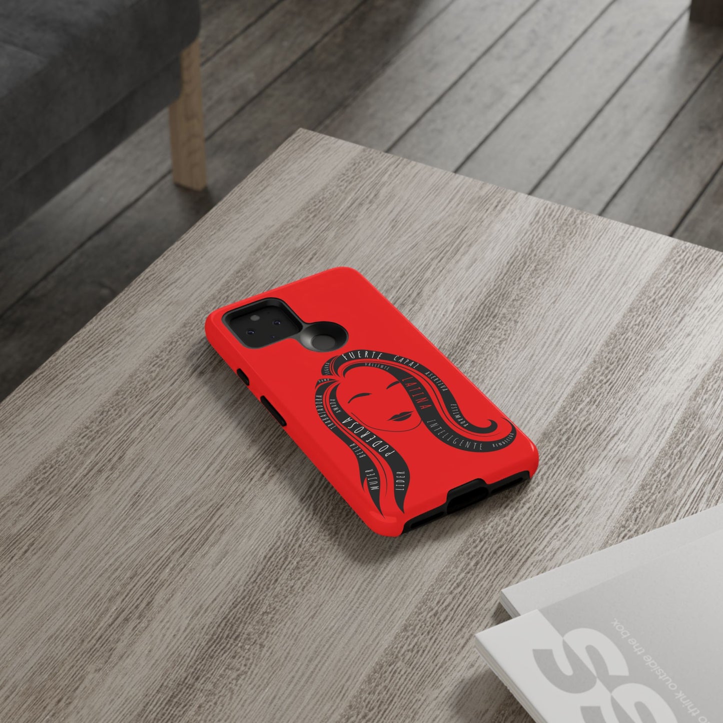 Red Fuerza Latina Tough Phone Case | Latina Empowerment Protective Cover
