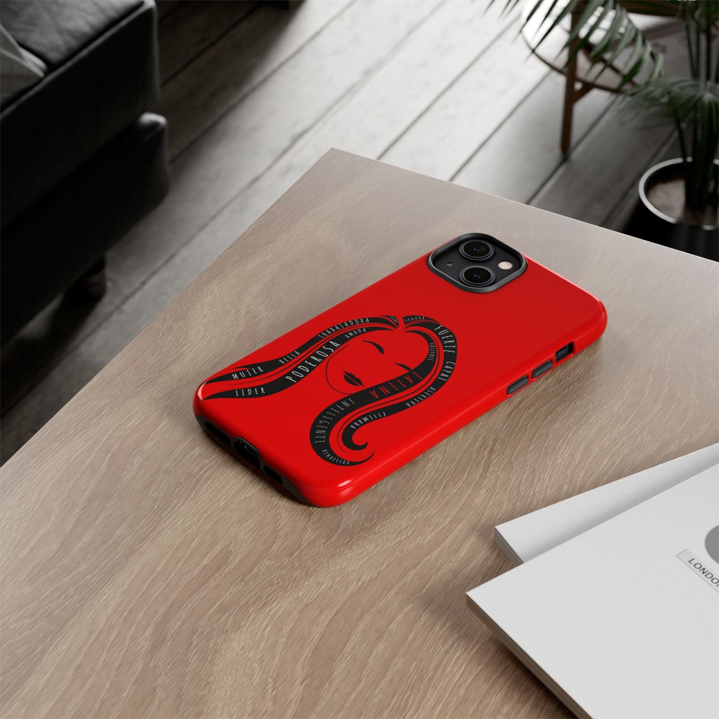 Red Fuerza Latina Tough Phone Case | Latina Empowerment Protective Cover