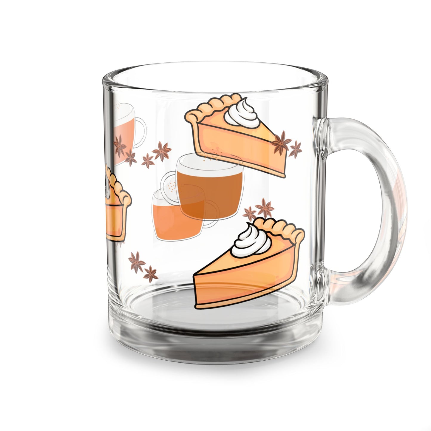 Autumn-Themed Glass Mug
