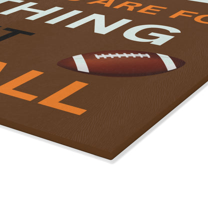 Football-Themed Glass Cutting Board, Perfect for Game Day Cooking, Kitchen Decor, Gift for Sports Fans, Kitchen Essentials