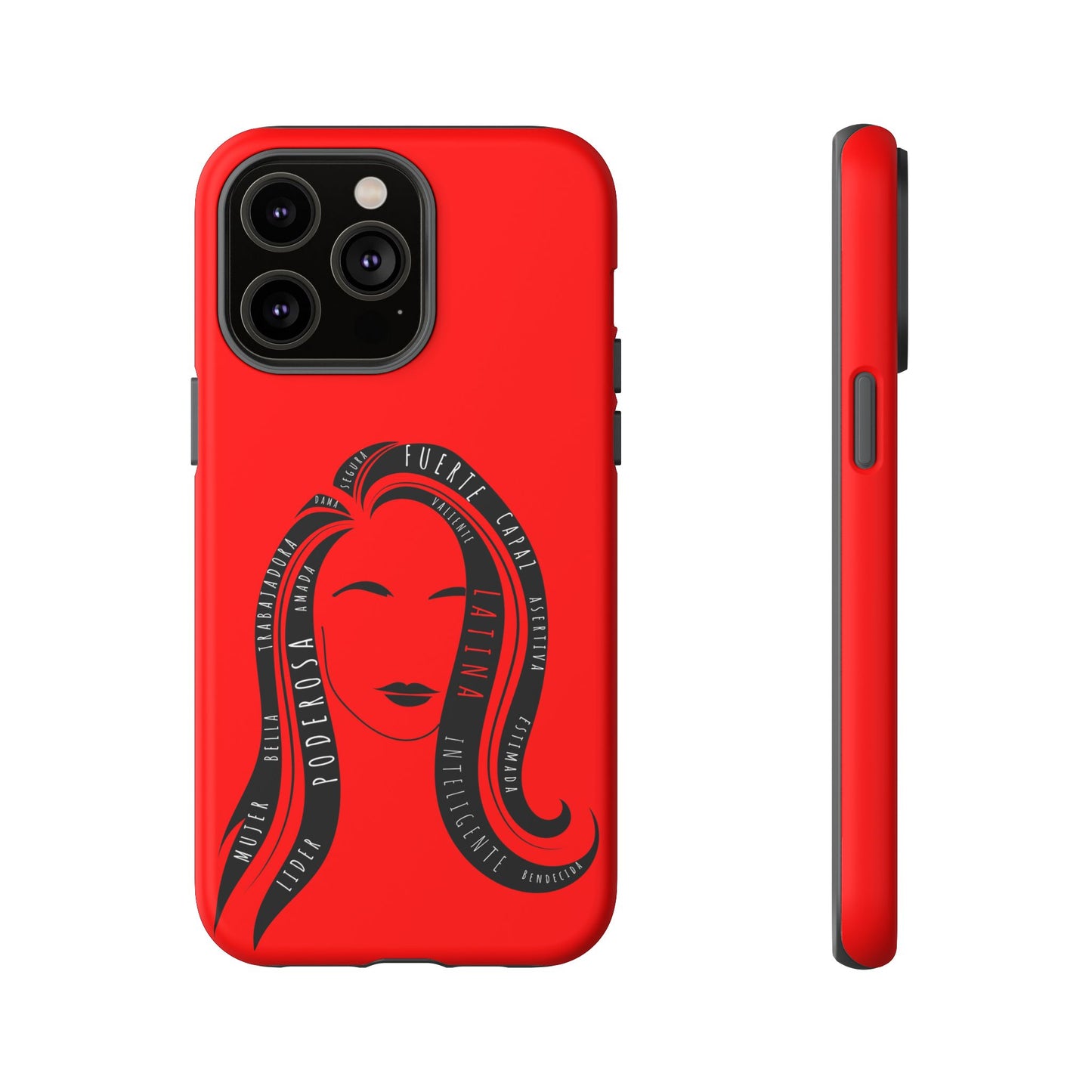 Red Fuerza Latina Tough Phone Case | Latina Empowerment Protective Cover