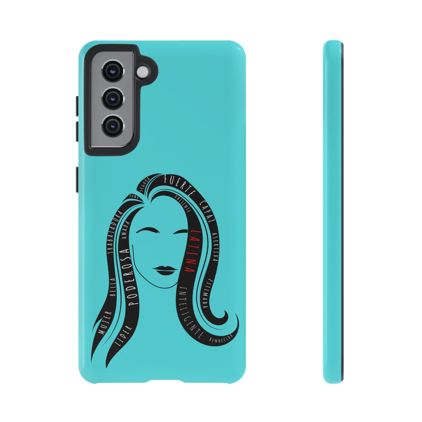 Blue Fuerza Latina Tough Phone Case | Latina Empowerment Protective Cover