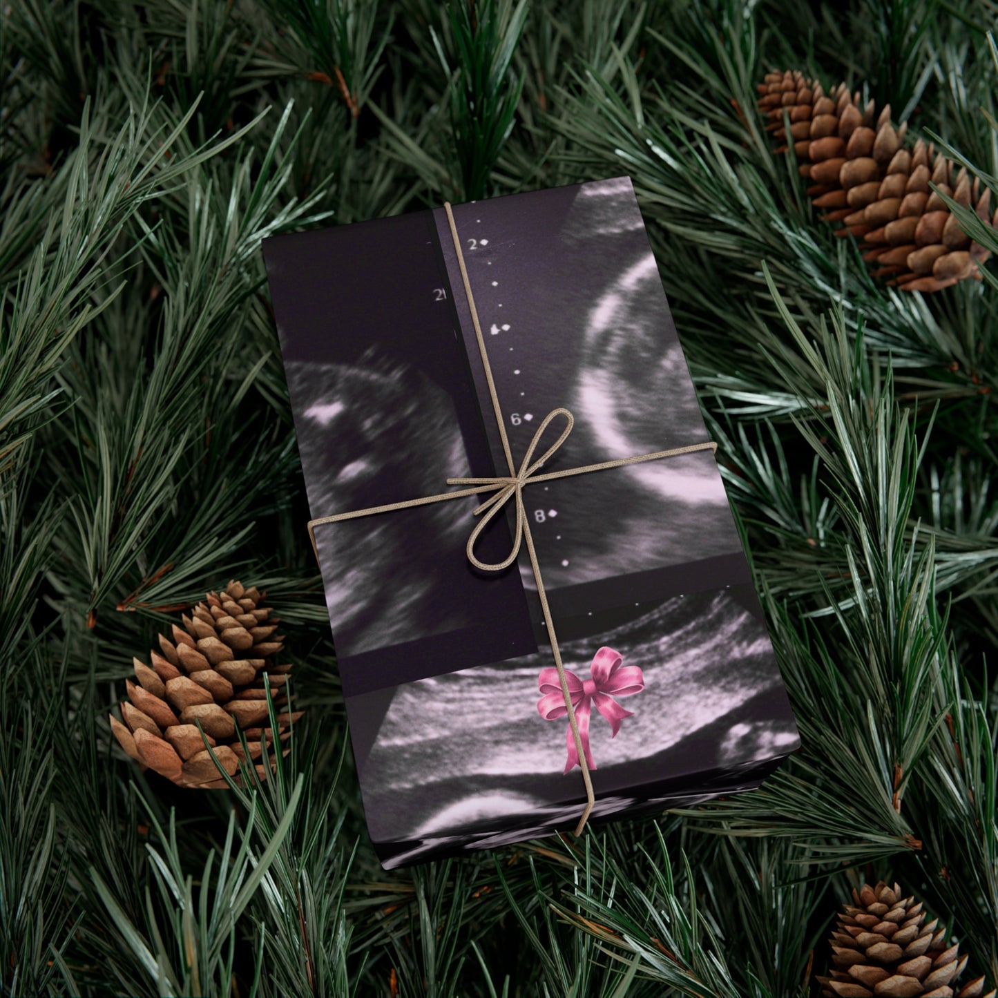 It's a Girl! Baby Announcement Gift Wrap, Unique Baby Shower Wrap, Personalized Sonogram Paper, Fun Pregnancy Reveal, New Parent Gift Wrap