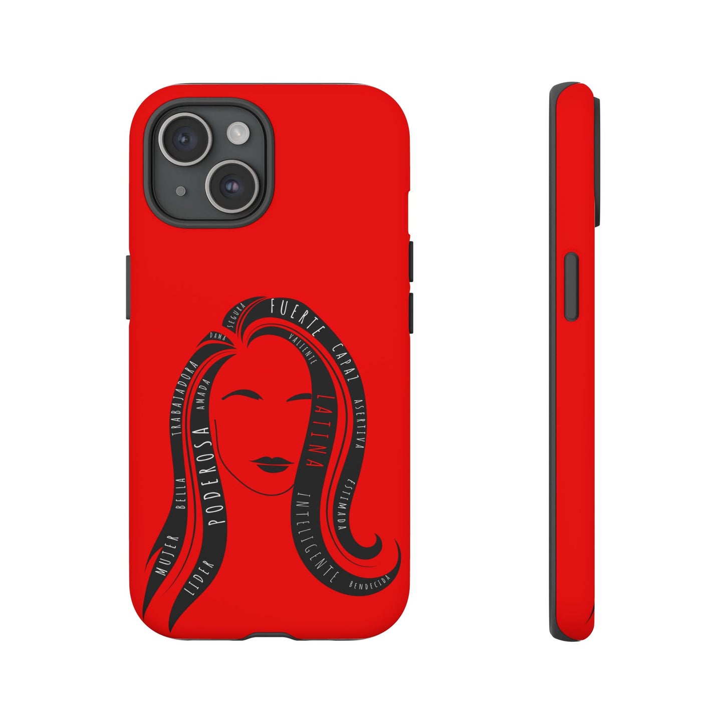 Red Fuerza Latina Tough Phone Case | Latina Empowerment Protective Cover