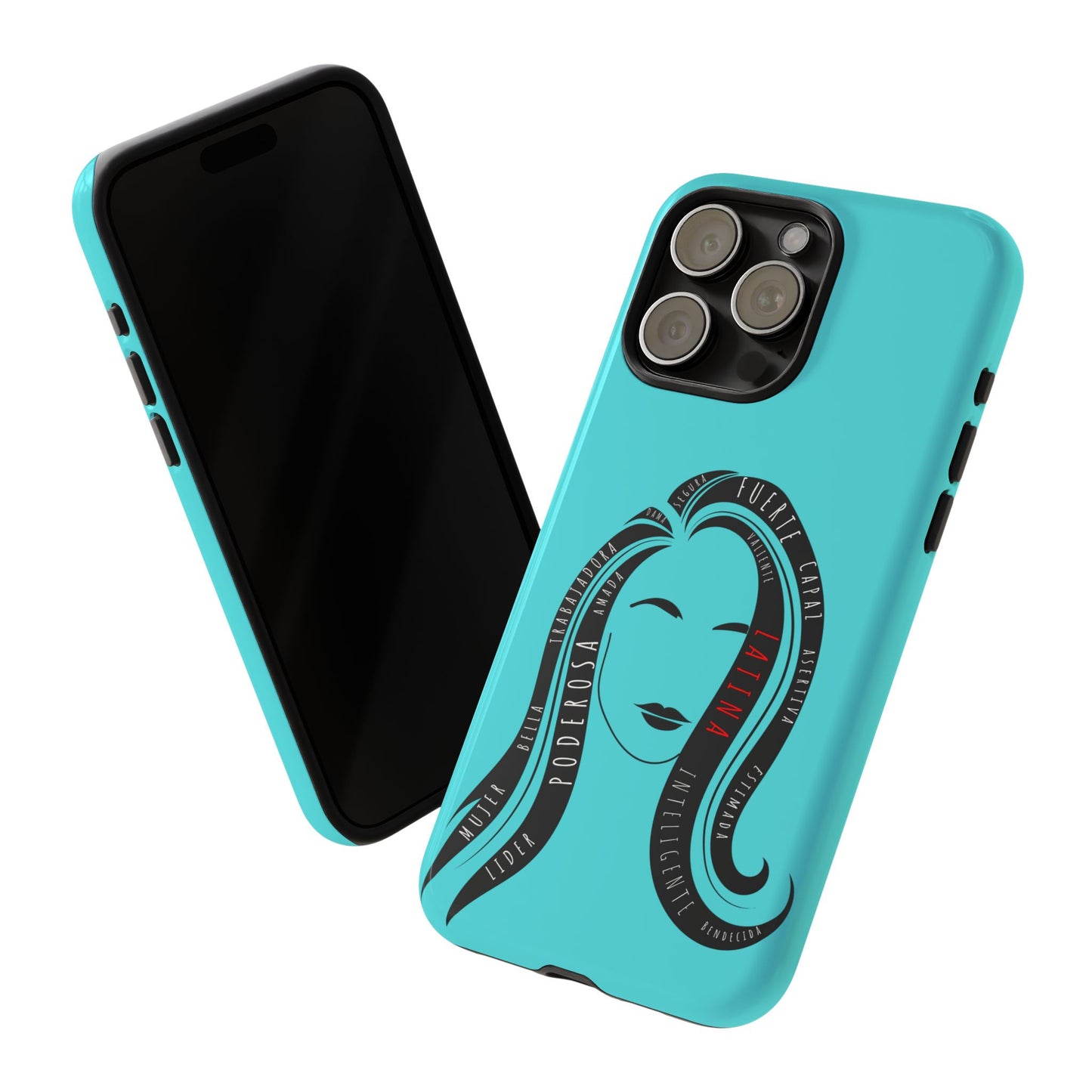 Blue Fuerza Latina Tough Phone Case | Latina Empowerment Protective Cover