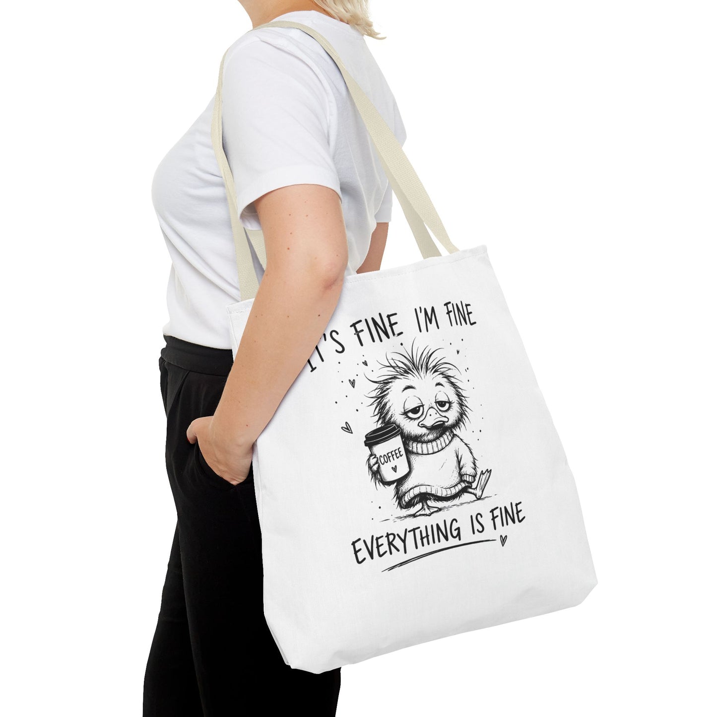 Everything is Fine Tote Bag | Canvas Carryall